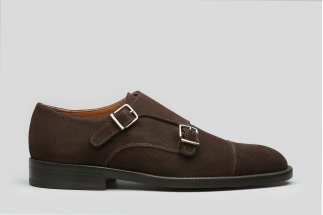 Brown sude double monks